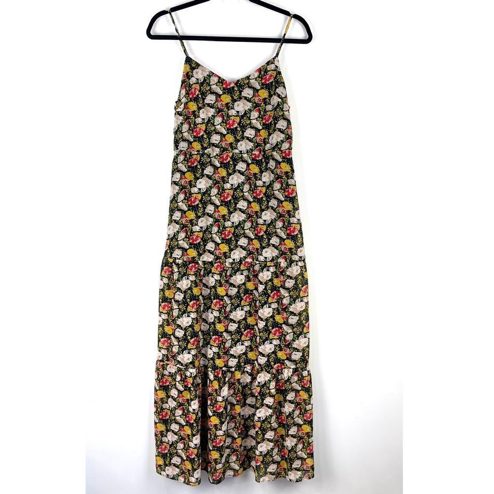 J. Crew Mercantile Floral Print Sleeveless Tiered Maxi Sun Dress Women's Size 2